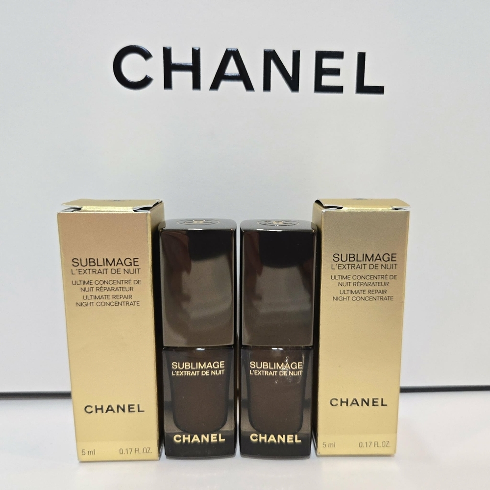2xCHANEL SUBLIMAGE L'EXTRAIT DE NUIT  5g/0.17oz Ultimate Repair Night New
